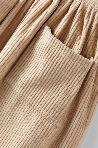 Taş Rengi Kadife Elbise