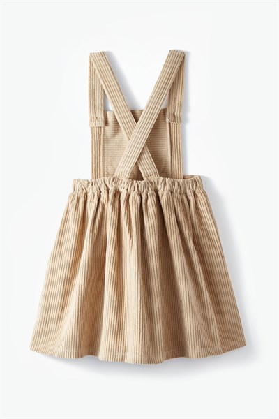 Taş Rengi Kadife Elbise