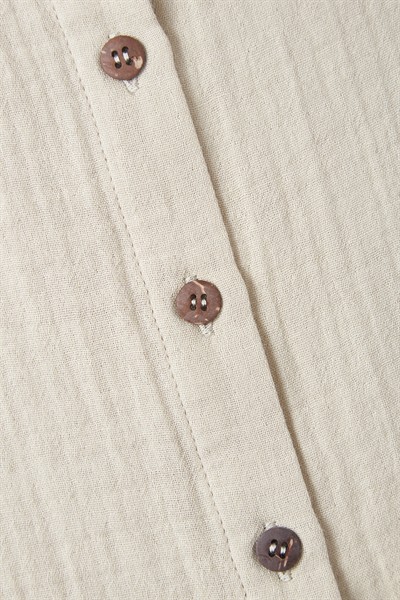 Taş Rengi Müslin Askılı Elbise