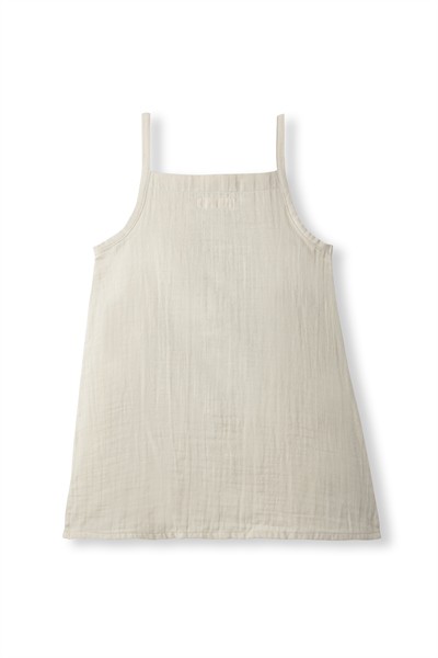 Taş Rengi Müslin Askılı Elbise