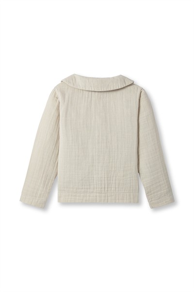 Taş Rengi Müslin Bebe Yaka Gömlek