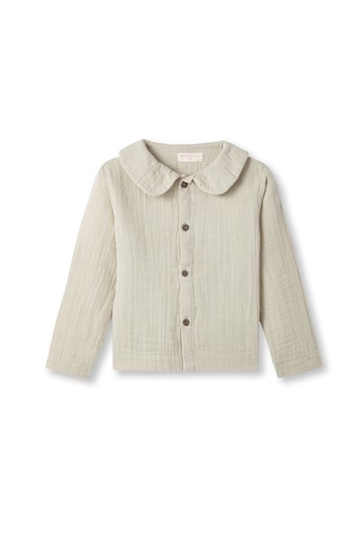 Taş Rengi Müslin Bebe Yaka Gömlek