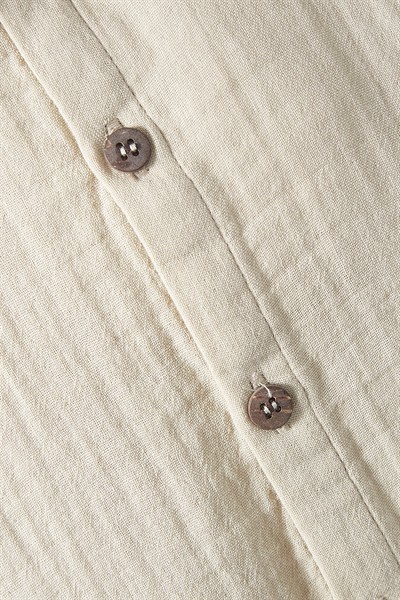 Taş Rengi Müslin Bebe Yaka Gömlek