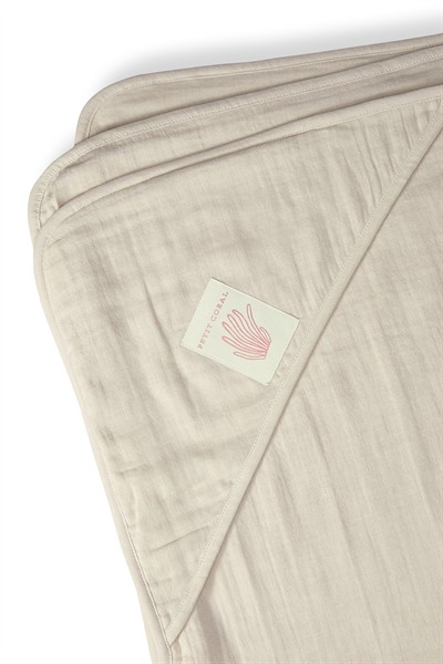 Taş Rengi Müslin Bebek Havlu