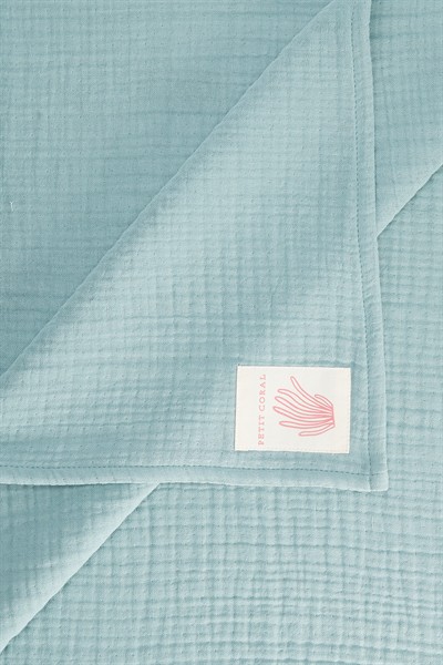 Turkuaz Müslin Battaniye