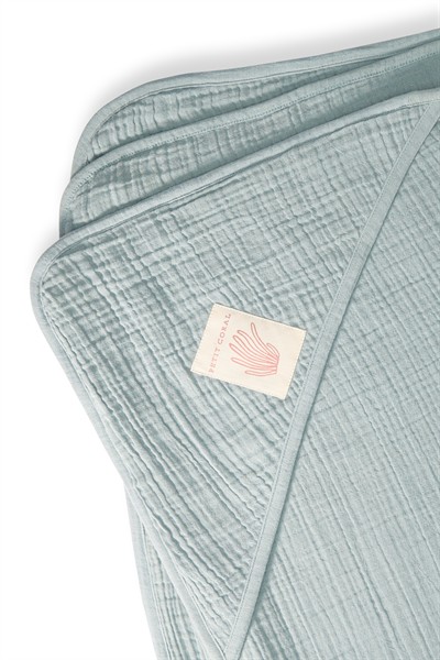 Turkuaz Müslin Bebek Havlu