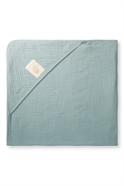 Turkuaz Müslin Bebek Havlu