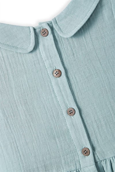 Turkuaz Müslin Elbise