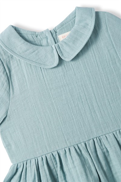 Turkuaz Müslin Elbise