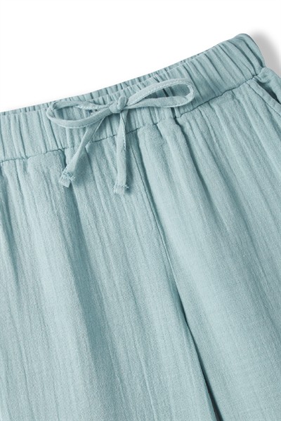 Turkuaz Müslin Pantolon