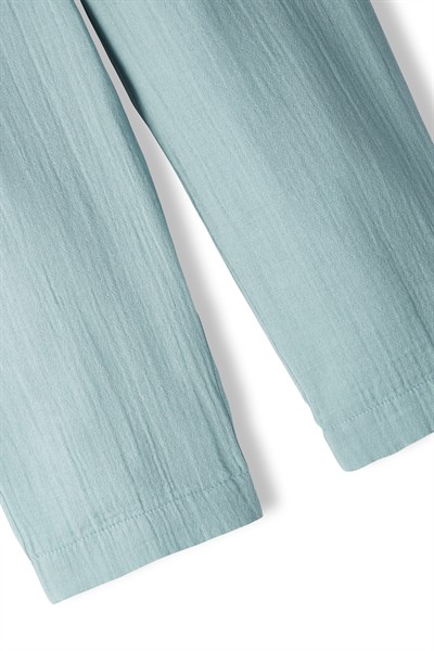 Turkuaz Müslin Pantolon