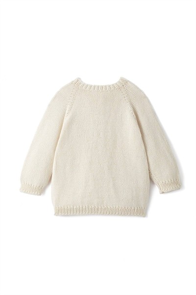 Çiçek İşlemeli Pamuklu El Örgüsü Hırka