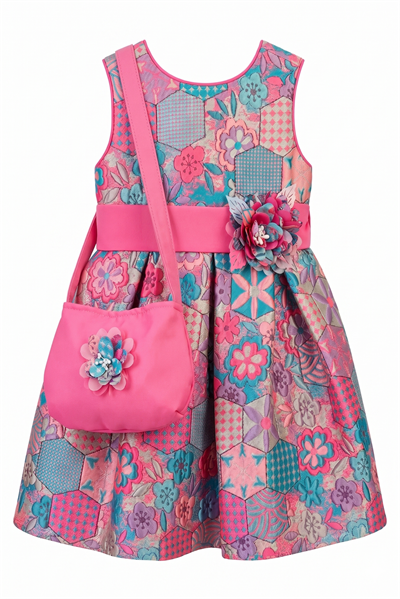 Flora Patch Bag Elbise