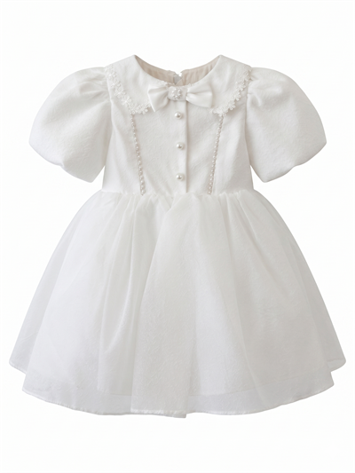 Ivory Petal Bow Elbise