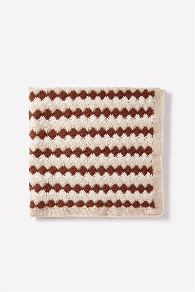 Pamuklu El Örgüsü Battaniye