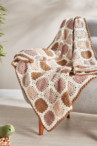 Pamuklu El Örgüsü Battaniye