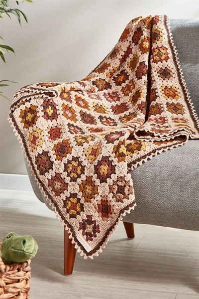 Pamuklu El Örgüsü Battaniye