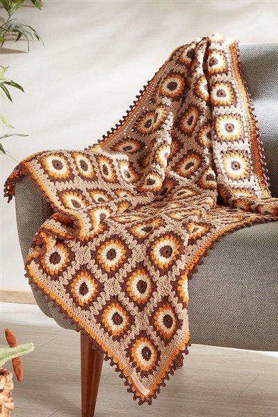 Pamuklu El Örgüsü Battaniye