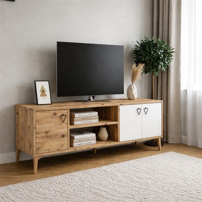 Karakök Misterium Lusso Modern Ayaklı TV Ünitesi Alt Modül - Atlantik Çam