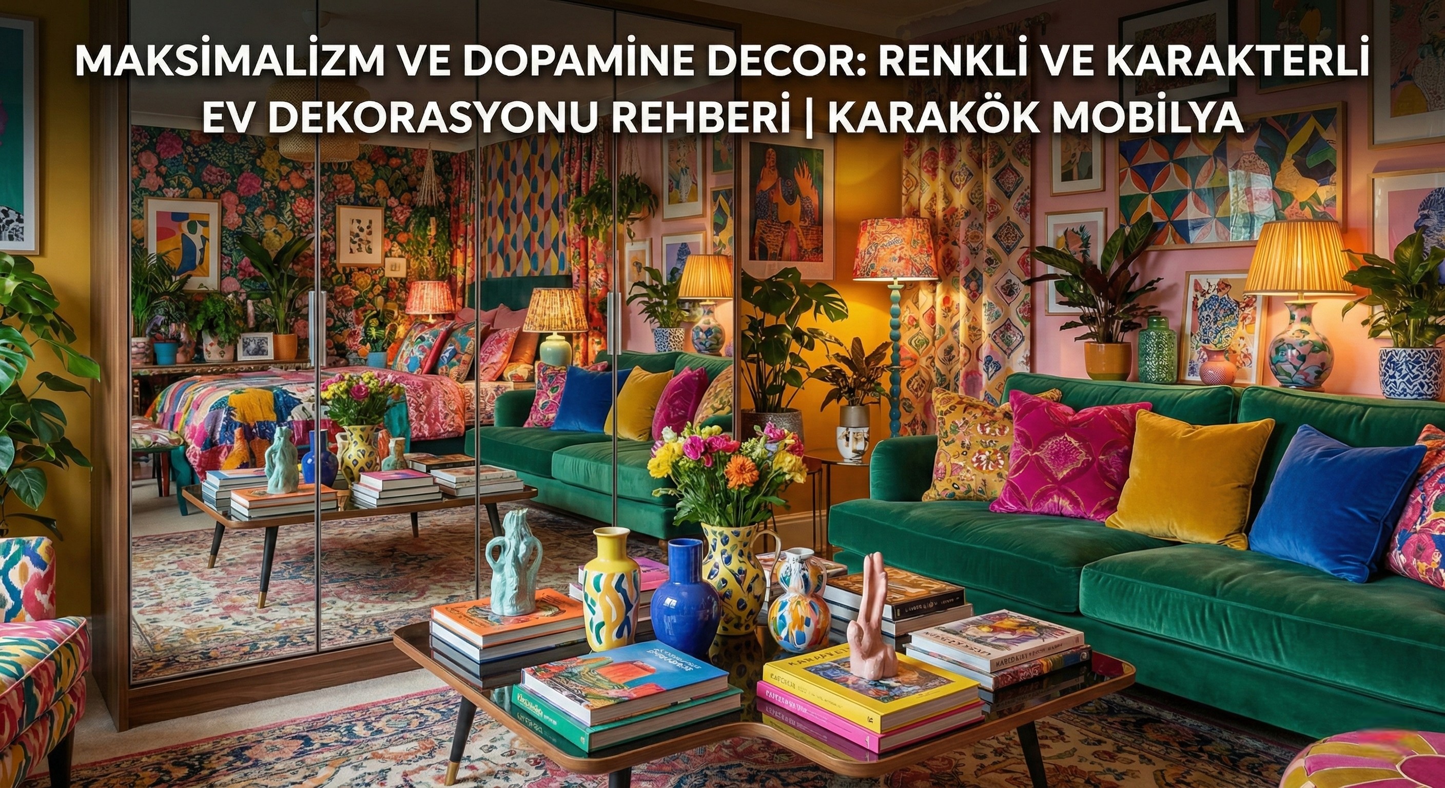 dar evler için maksimalist dekorasyon önerileri,dopamin dekorasyonu için mobilya seçimi,yatak odasında maksimalist tarz nasıl yakalanır,salon dekorasyonunda renkli objelerin kullanımı,maksimalist dekorasyonda beyaz mobilya kullanımı,karakterli evler,neşeli ev dekorasyonu,zıt renkler uyumu mobilya,modern maksimalizm,Karakök Mobilya modelleri,Misterium serisi,aynalı gardırop faydaları,zigon sehpa dekorasyonu,maksimalizm nedir,dopamine decor,dopamin dekorasyonu,ev dekorasyon trendleri 2026,maksimalist ev dekorasyonu,renkli ev dekorasyonu fikirleri