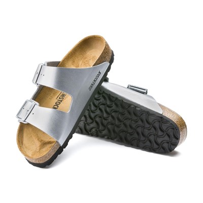 BIRKENSTOCK ARIZONA BF METALLIC ÇİFT BANTLI GÜMÜŞ KADIN TERLİK 1012283