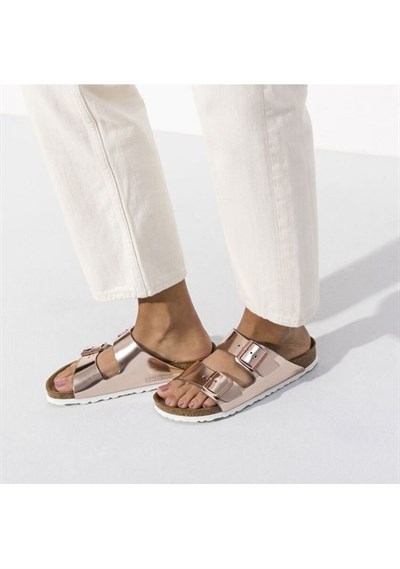 BIRKENSTOCK ARIZONA SOFT FOOTBED METALLIC COPPER ARIZONA BAKIR TERLİK 0952091
