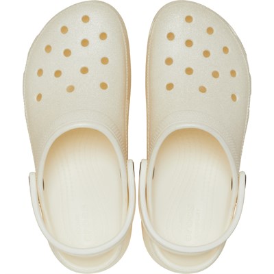 CROCS CLASSIC PLATFORM GLITTER CLOGW SİMLİ KADIN TOPUKLU TERLİK 207241