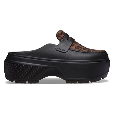 CROCS STOMP LEOPARD LOAFER KADIN TERLİK 210366