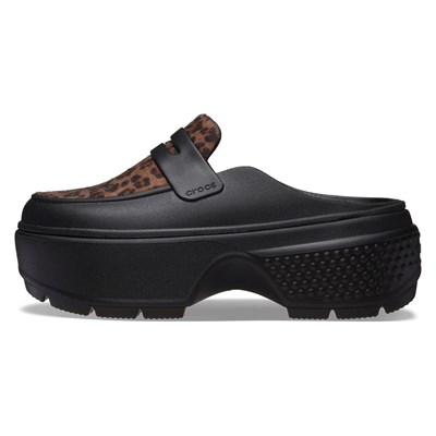 CROCS STOMP LEOPARD LOAFER KADIN TERLİK 210366