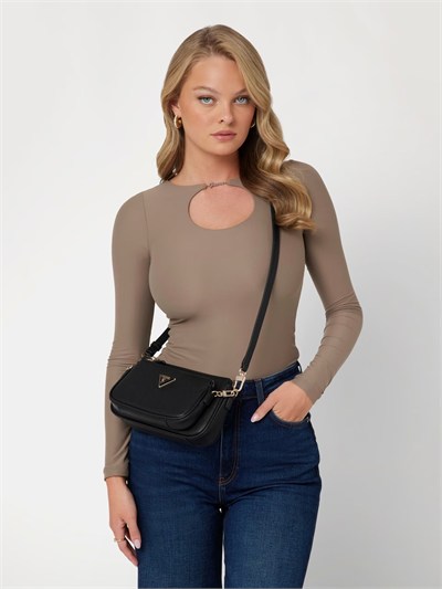GUESS NOELLE DBL POUCH CRO KADIN ÇANTA HWZG7879710