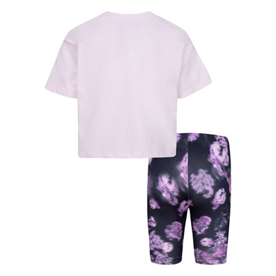 NIKE BOXY TEE & BIKE SHORT SET KIZ ÇOCUK TİŞÖRT ŞORT TAKIM (1-4 YAŞ)