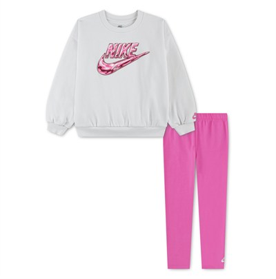 NIKE  FLEECE CREW FLARE LEGGING KIZ ÇOCUK TAYT&SWEATSHİRT TAKIM