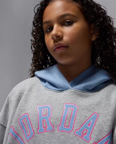 NIKE JORDAN JDG BLUE JEANS & BLING PO HOODY KIZ ÇOCUK SWEATSHİRT 45F193