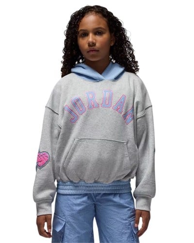 NIKE JORDAN JDG BLUE JEANS & BLING PO HOODY KIZ ÇOCUK SWEATSHİRT 45F193