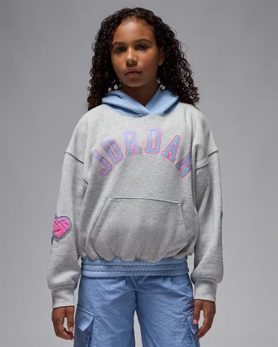 NIKE JORDAN JDG BLUE JEANS & BLING PO HOODY KIZ ÇOCUK SWEATSHİRT 45F193