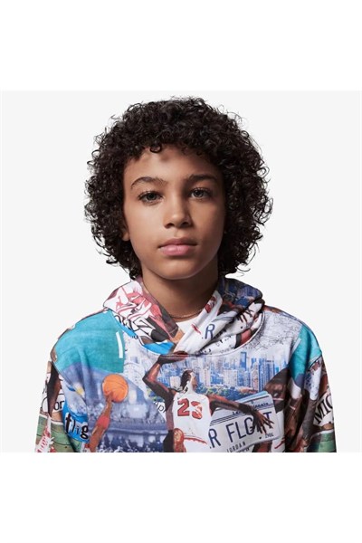 NIKE JORDAN  MJ BRKLYN AOP FT PO ERKEK ÇOCUK SWEATSHIRT