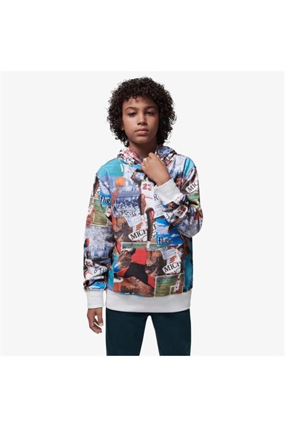 NIKE JORDAN  MJ BRKLYN AOP FT PO ERKEK ÇOCUK SWEATSHIRT