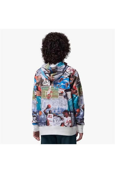 NIKE JORDAN  MJ BRKLYN AOP FT PO ERKEK ÇOCUK SWEATSHIRT