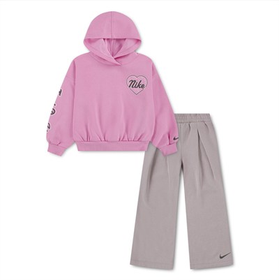 NIKE JUXTA-GIRL WIDE LEG PANT ŞARDONLU PAMUKLU KIZ ÇOCUK EŞOFMAN TAKIM