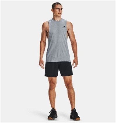 UA LEFT CHEST CUT OFF TANK ERKEK ATLET 1329286