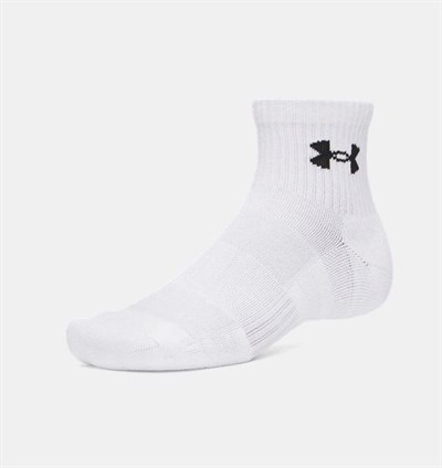 UA PERFORMANCE COTTON 3P QTR UNISEX ÇORAP 6009686