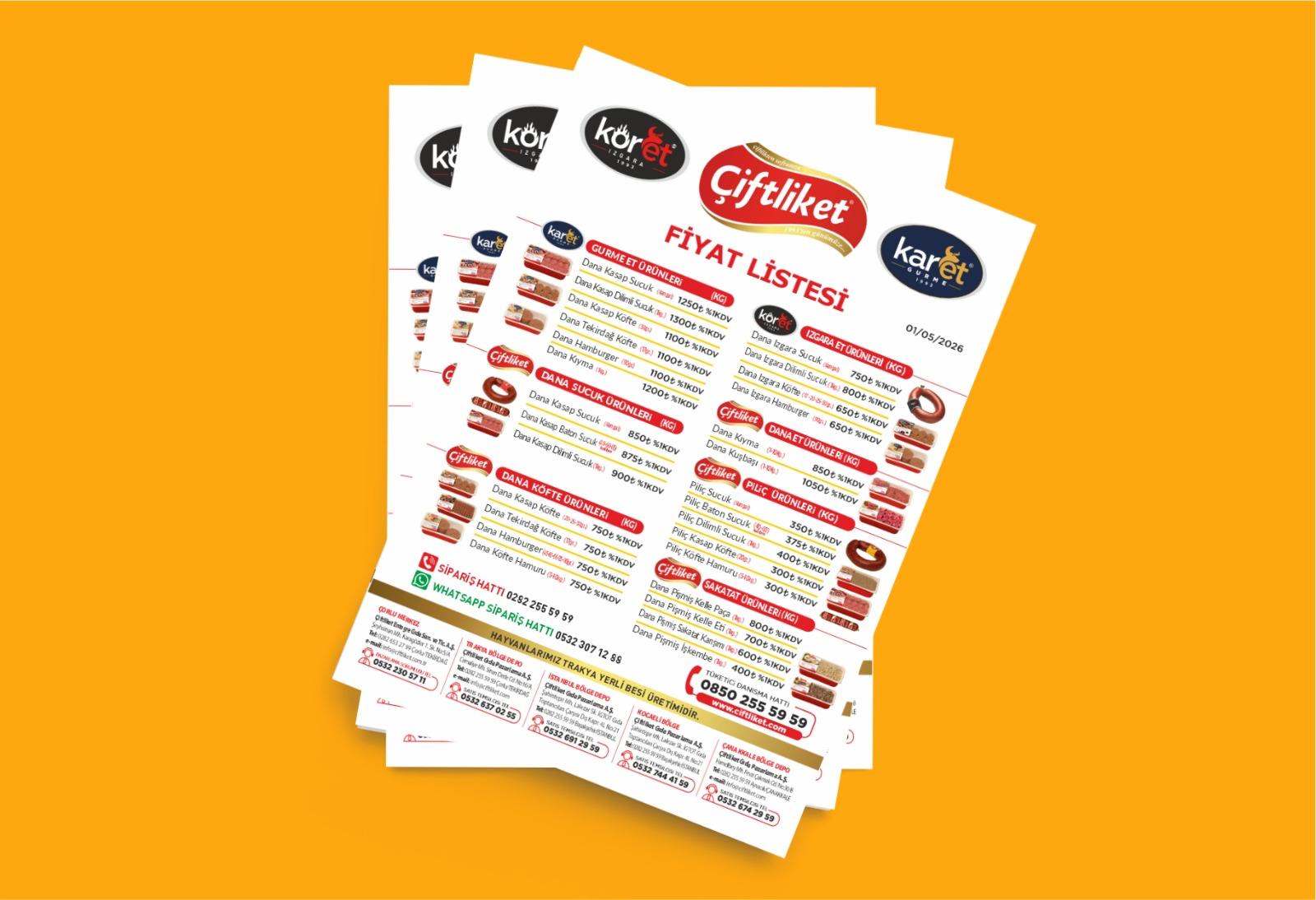 <strong>Ürün Fiyat</strong> Listemizi