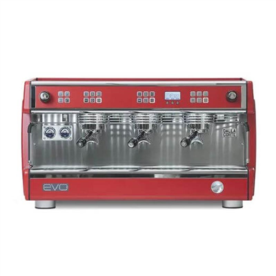 Dalla Corte Evo 2 Espresso Kahve Makinesi, 3 Gruplu, Kırmız