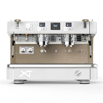 Dalla Corte XT Barista Espresso Kahve Makinesi, 2 Gruplu, Beyaz-Meşe
