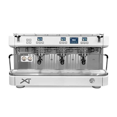 Dalla Corte XT Barista Espresso Kahve Makinesi, 3 Gruplu, Beyaz Krom