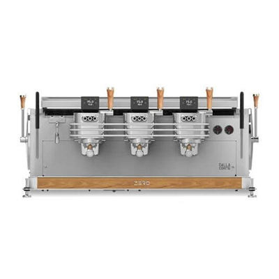 Dalla Corte Zero Barista Espresso Kahve Makinesi, 3 Gruplu, Beyaz-Meşe