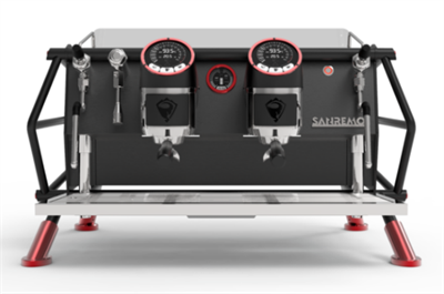 Sanremo Racer Naked Multiboiler Tam Otomatik Espresso Kahve Makinesi, 2 Gruplu, Siyah