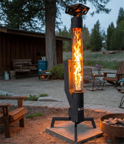 110 cm Pelet Sobası - Kamp ve Bahçe İçin & Pelet ve Pürmüz Çakmak Hediyeli