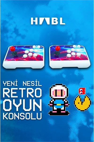 Habl 2025 Retro Arcade Oyun Konsolu 2 Kumandalı Kablosuz Set- 42.000 Oyunlu Super Box