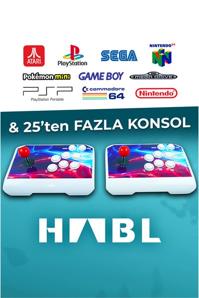 Habl 2025 Retro Arcade Oyun Konsolu 2 Kumandalı Kablosuz Set- 42.000 Oyunlu Super Box